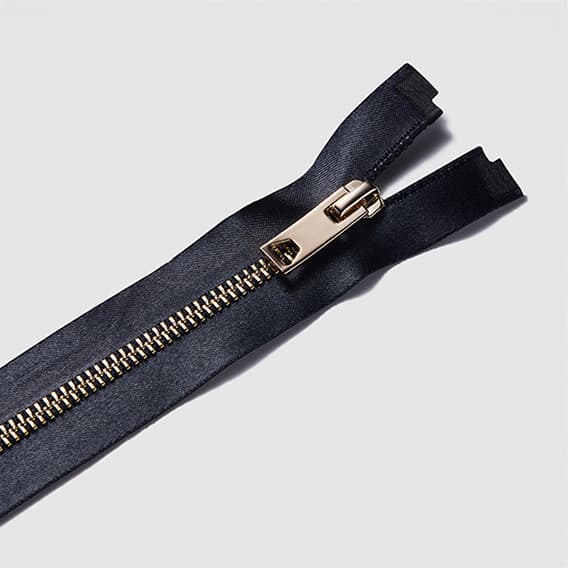 Metal V-Teeth Zipper with Satin Tape